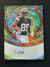 2023 Panini Spectra Cedric Tillman Rookie Auto /8 Neon Splatter