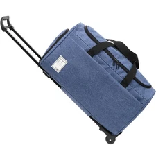 Rolling Duffle Bag with Wheels, 45L 22” Folding Travel Duffel Bag Soft-Sided ...