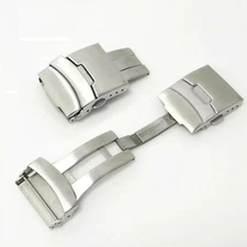 Stainless Steel Buckle Push Deployant Watch Band Bracelet Watch Clasp 18-24mm