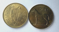 IRELAND 20 PENCE Horse & Irish Harp coin (vintage 1986-2000 type) 27.1 mm, KM#25