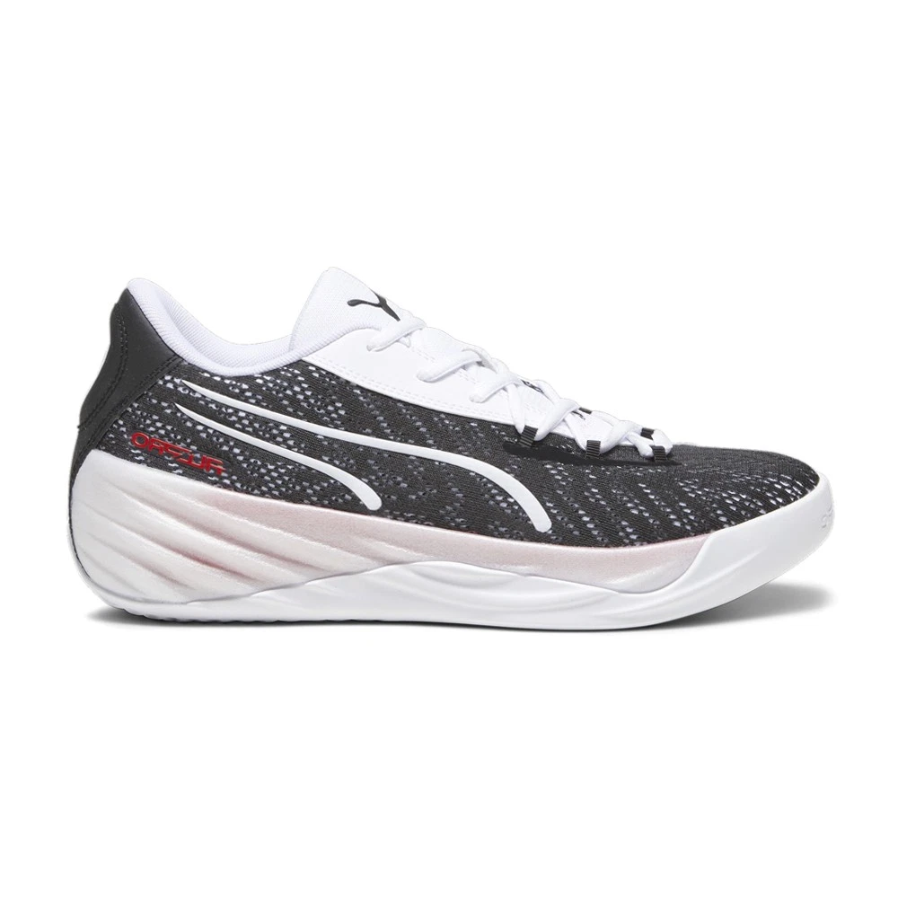 PUMA All Pro Nitro Lace Up Basketball Mens White Sneakers Athletic Shoes 378541