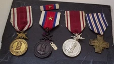 Czechoslovakia FOUR Original National Guard Medals WW1 Full Size Original