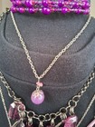 Lot Of 10 Purply Purple Color Jewelry Necklaces (1 Wrap Nklc) Bracelets Errings  — photo 6