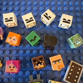 LEGO 2016 Minecraft Black Head For Minifigure The Wither Lot Body Pigman Micro