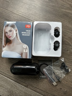 Small Wireless Earbuds Headphones F-9 Waterproof in Ear Buds Bluetooth