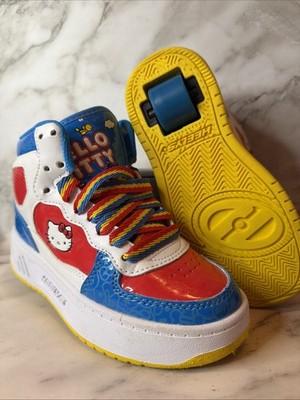 Rare Heelys Hello Kitty Shoes Youth Size 13C US / EU 31 Roller shoes Blue & Red