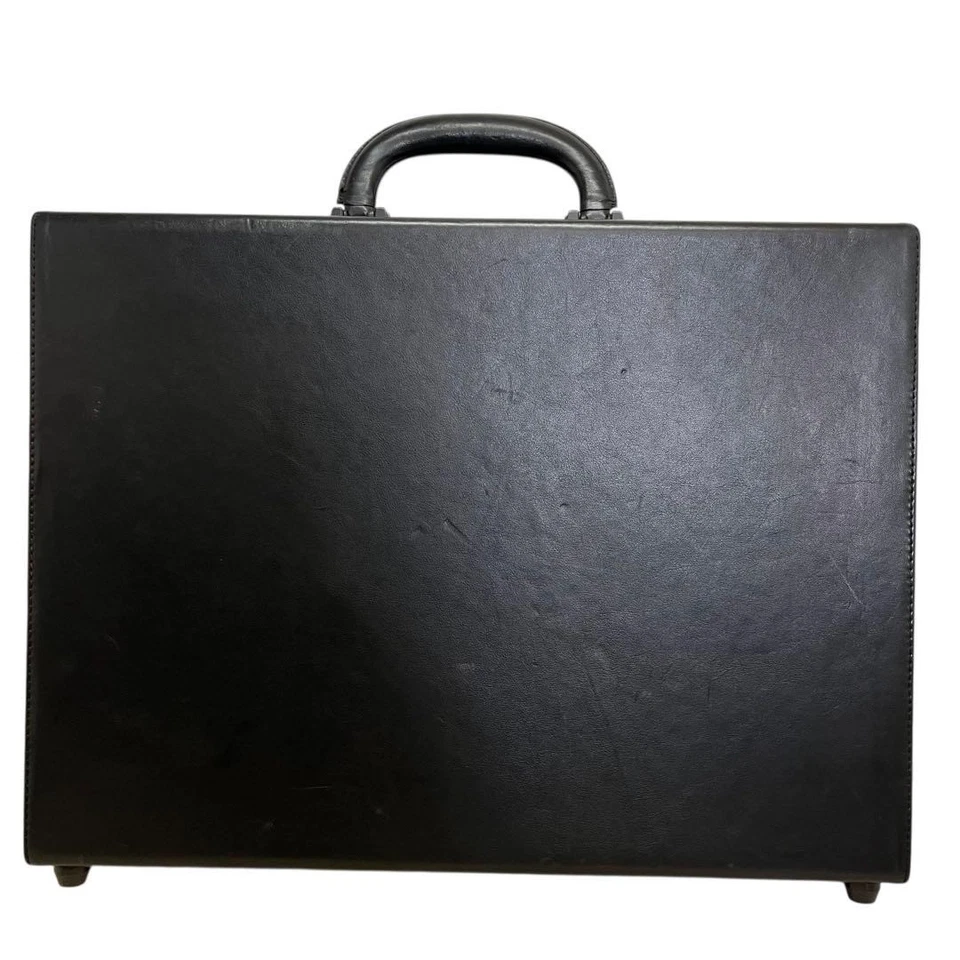 Porsche Design Attache Case Leather Black Used - Image 2 of 4