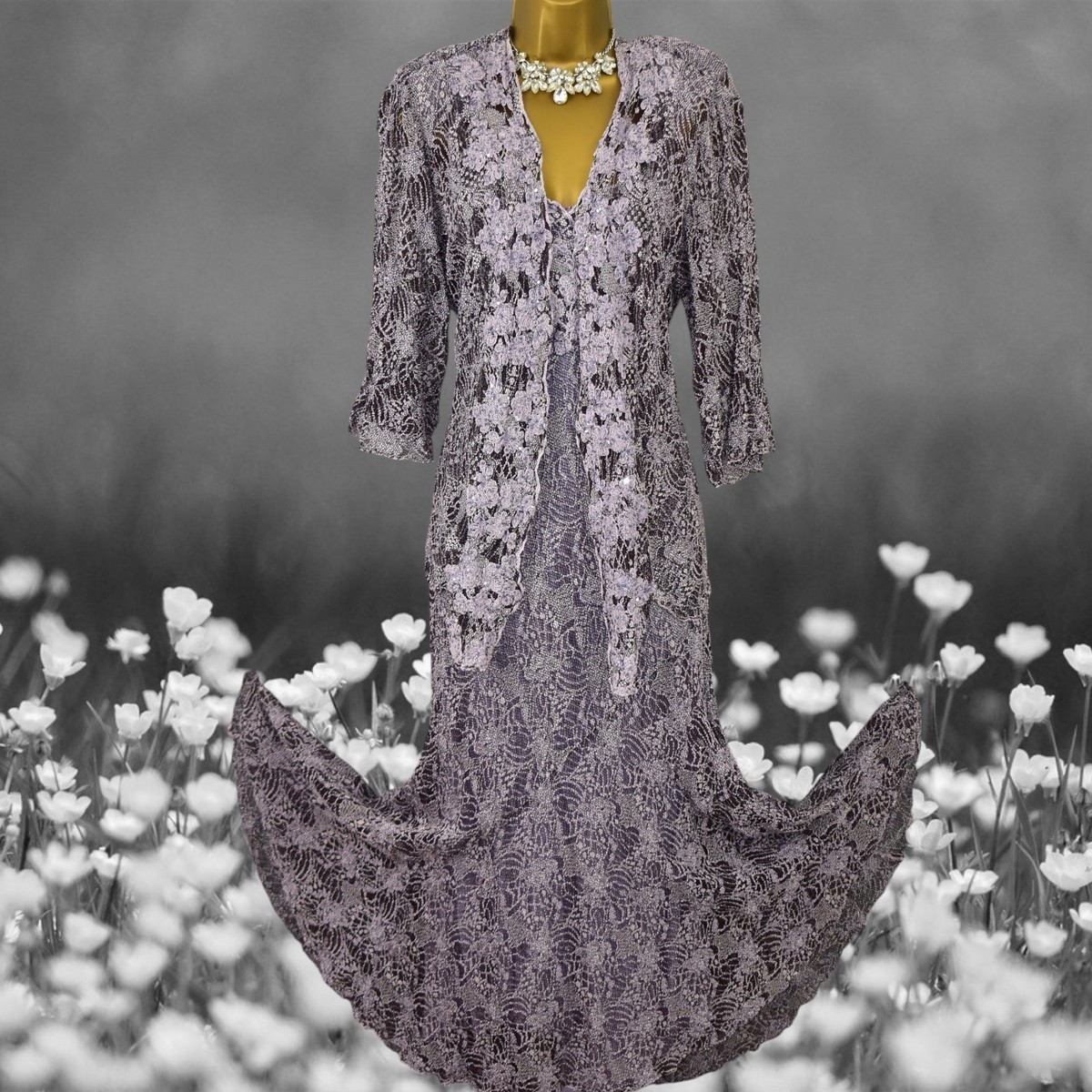 ANN BALON Size 20 22 3XL XXL Dress and Jacket Mother of the Bride