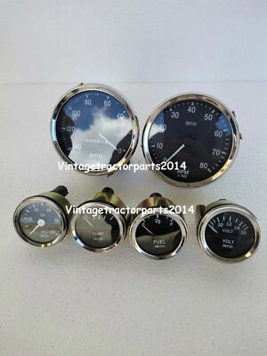 Smiths Replica Gauge Kit - 85mm: Elec Temp, Oil, Fuel, Volt, Speedo & Tacho
