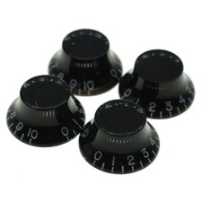 LP Guitar Bell Knobs 24 Fine Spline Top Hat Knobs for Gibson Les Paul Black