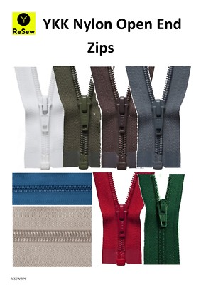 YKK Nylon Open End Zip // 65 Variationen // Strickwaren günstig bei EBAY! 
