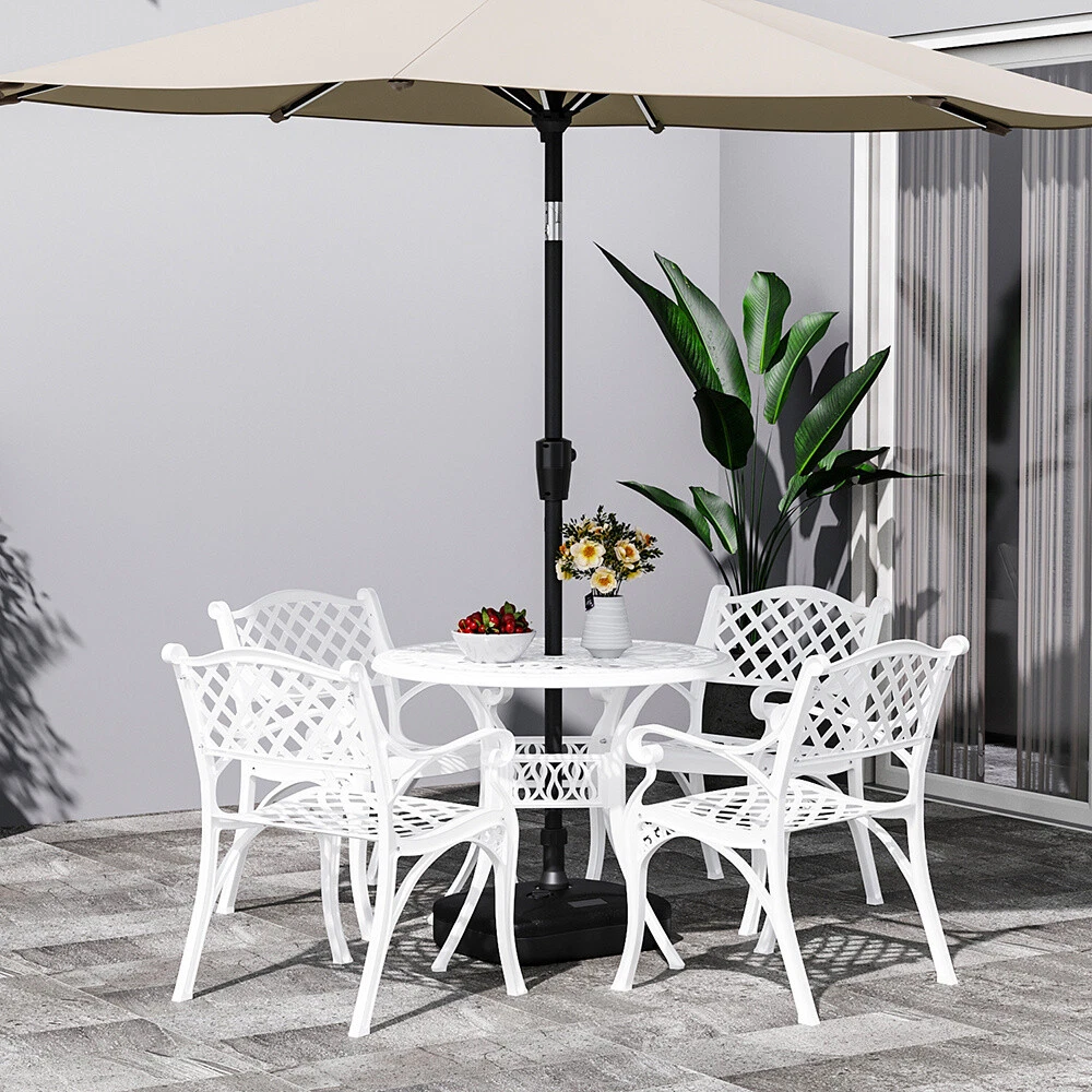 Outdoor dining sale set umbrella hole