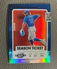 2021 Panini Contenders RED Season Ticket #91 Francisco Lindor - New York Mets