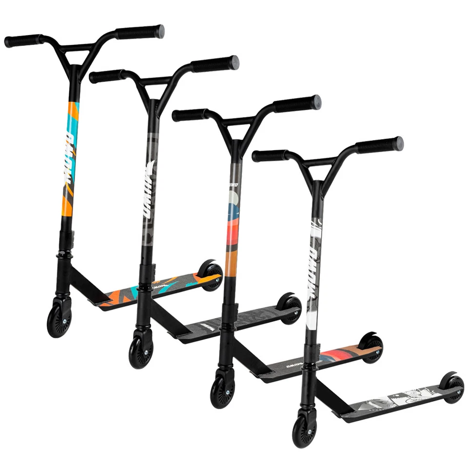 MUWO "Halfpipe" Kickscooter Roller Stunt Scooter schwarz orange rot grau neu