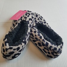 ISAAC MIZRAHI NEW YORK SLIPPERS SIZE M 6-8 LEOPARD PRINT 