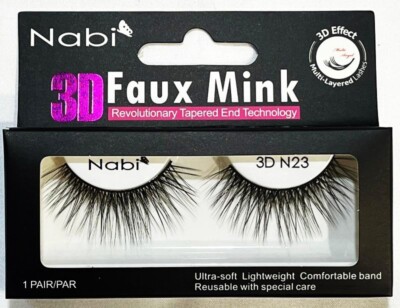False Eye Lashes 3D Faux Mink Nabi 3D N23 Reusable Beauty Fashion Lightweight