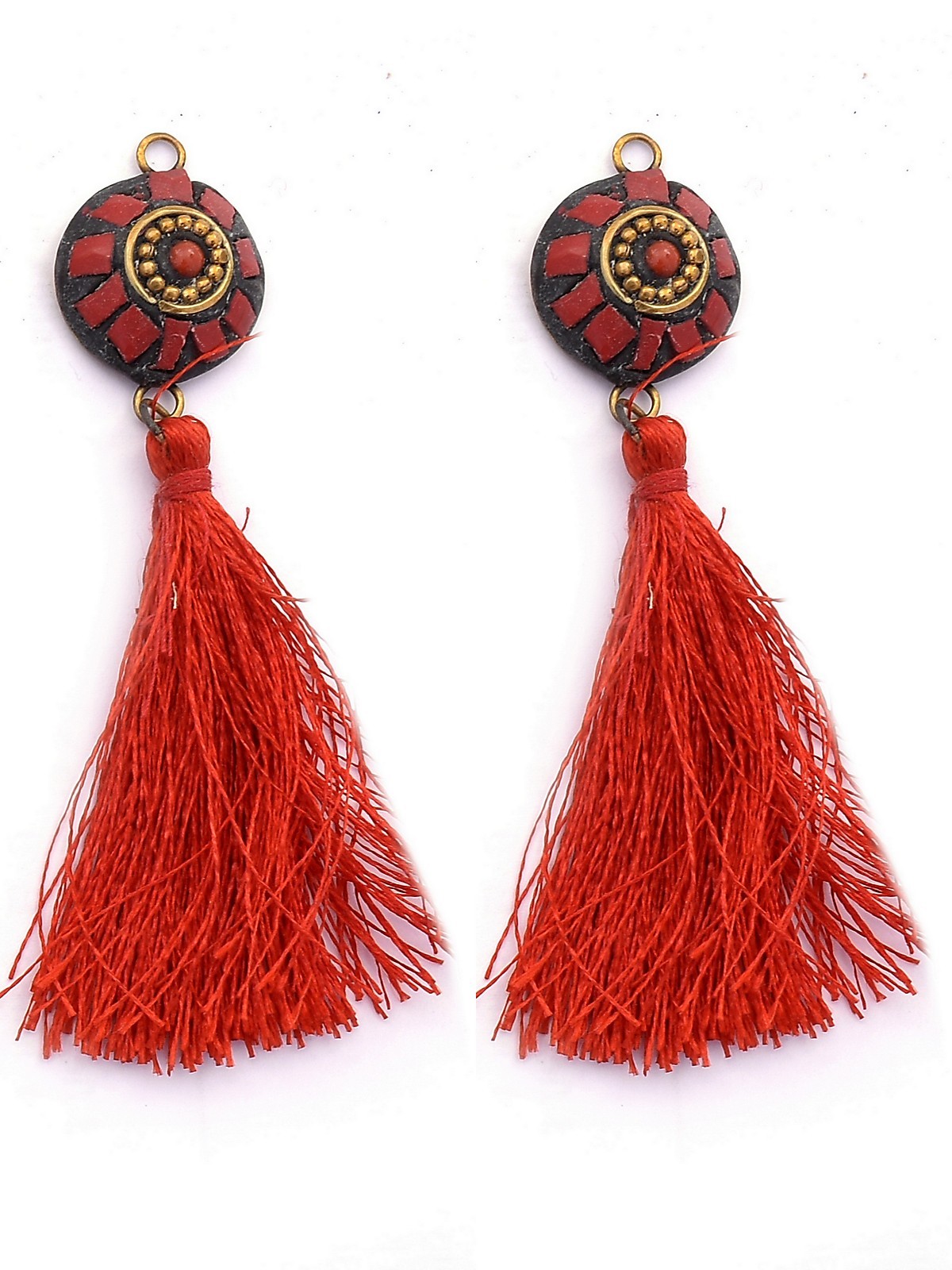 Indio Charm Borla Metal Aplique Flecos Coche Llavero Bolso Llavero 1 Par
