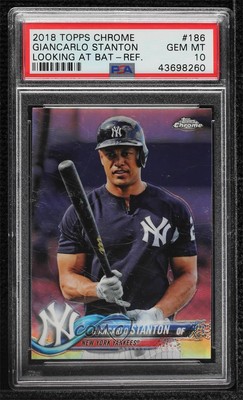 2018 Topps Chrome Image Variation Giancarlo Stanton #186.2 PSA 10 GEM MT