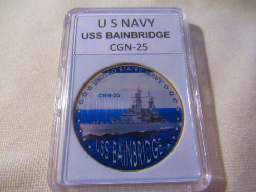 US NAVY - USS Bainbridge (CGN-25) Challenge Coin - Picture 1 of 12
