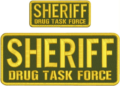 Sheriff Drug Task Force Embroidery Patch 4x10 And 2x5 Velcr@ On Back ...
