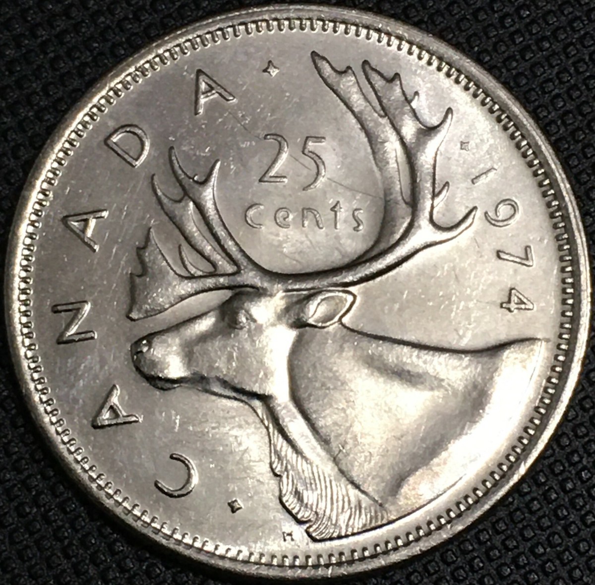 Quarter Coin - 1974 Canada Classic 25 Cent Caribou Coin, UNC | eBay