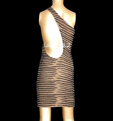 Gucci Tom Ford 2000 Fully Beaded Asymmetrical Backless Dress 42 Gorgeous |  eBay