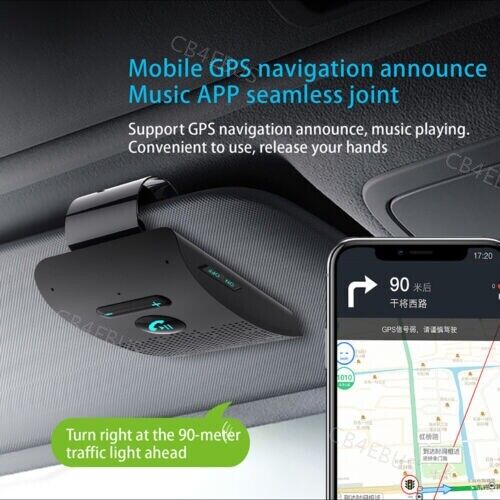 Wireless Car Bluetooth-compatible Handsfree Car Kit Phone Sun Visor Clip FM CB4 - Picture 1 of 11
