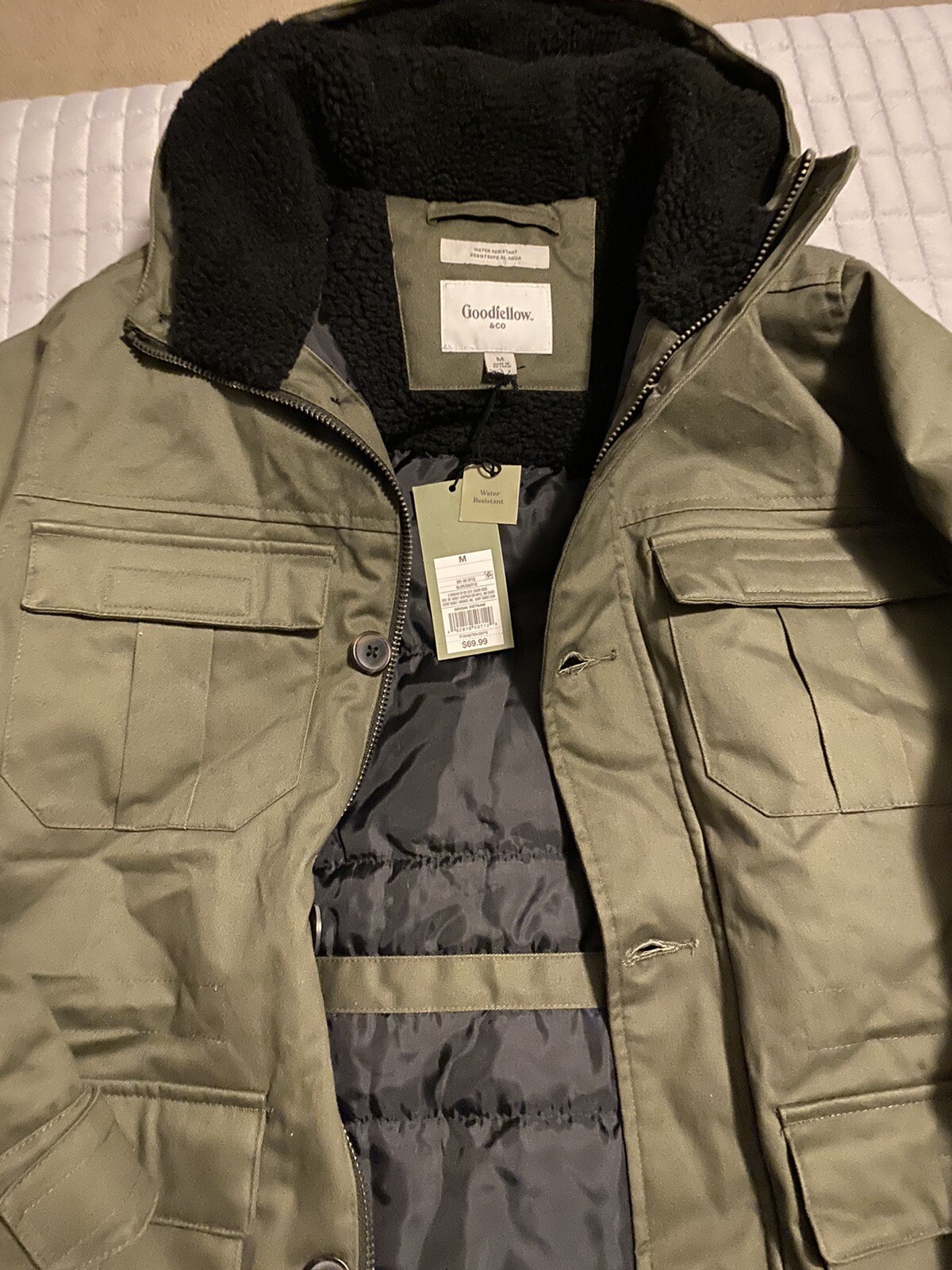 Good Fellow Mens Jacket Medium: Water 
