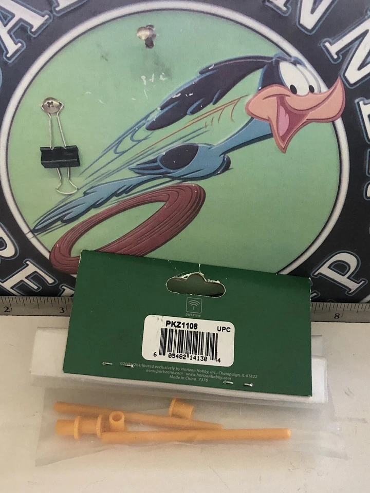 ParkzonePKZ1108{2}Wing Hold Down Rods With Caps: J-3 Cub NewUnopenedPack🇺🇸Ship - Image 2 of 2