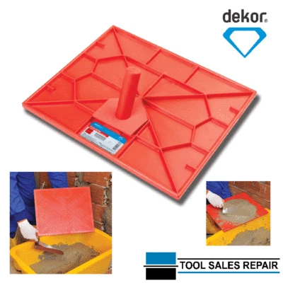 DEKOR Plasterers Hawk - 17in x 14in - Handboard - Plastic - ‘THE BIG RED BOARD’