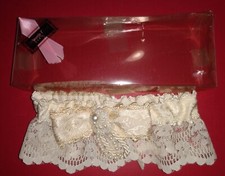 Vtg Something Old Something New Lace Wedding Garter Beverly Clark Collection NOS