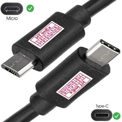 Typ C USB C auf Micro USB Kabel OTG Sync Daten Schnellladekabel Blei Macs - Bild 1 von 4