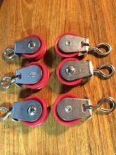 (6). 1-7/8" Nylon Pulley with Swivel Stainless Steel Hood Agricultural Marine