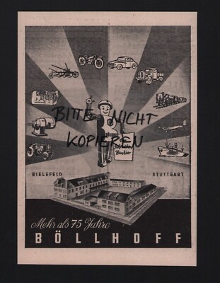 Bielefeld Stuttgart, advertising 1954, Böllhoff screws technology