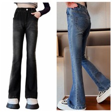 Kinder Mädchen Jeanshose Casual Hose Distressed Hosen Elastische Taille Jeans