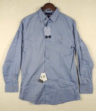 Tommy Hilfiger Men's Dress Slim Fit Washed Shirt Size 15 1/2 32/33 Blue NWT