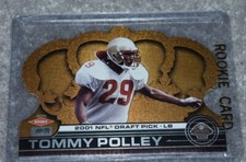 2001 CROWN ROYALE ROOKIE TOMMY POLLEY 2001 NFL DRAFT PICK CARD #204 1499/1750