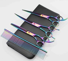 7" Pro. PET Dog GROOMING SCISSORS Cutting Thinning curved scissors sets K428