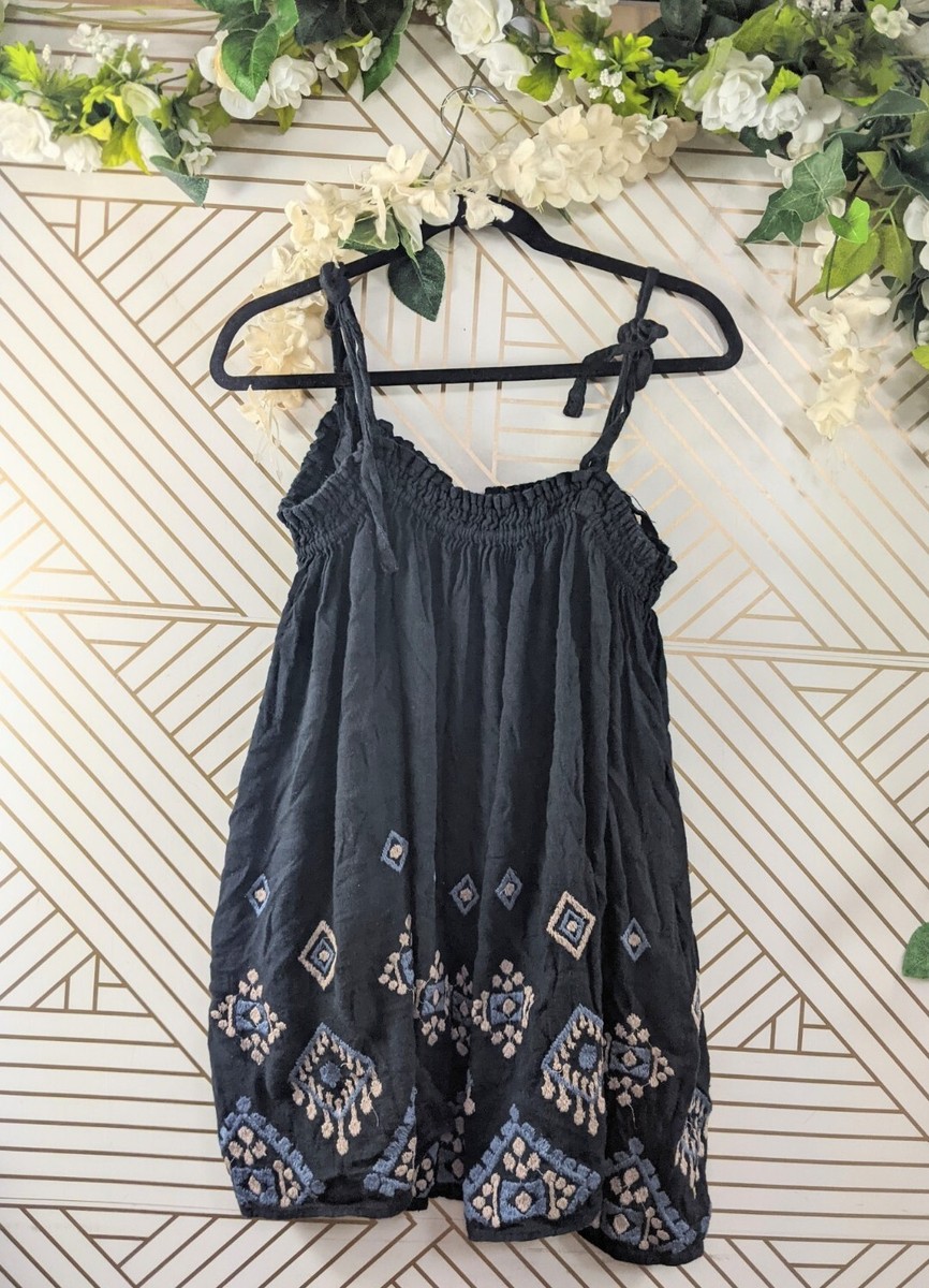 free people embroidered dress black Free People Black Embroidered Dress, Small – Second Serve Resale main image 0