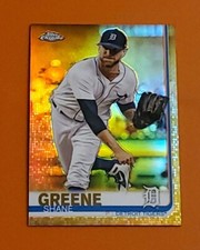 2019 Topps Chrome Gold Refractor /50 Shane Greene #21 DETROIT TIGERS 