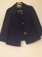 Navy Spot Edina Ronay Jacket. Size M
