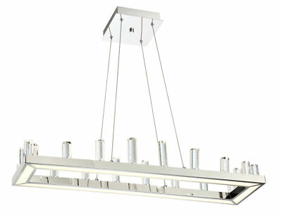 Lite Source LS-19222 Elina 35''Width Integrated LED Linear Chandelier - Chrome