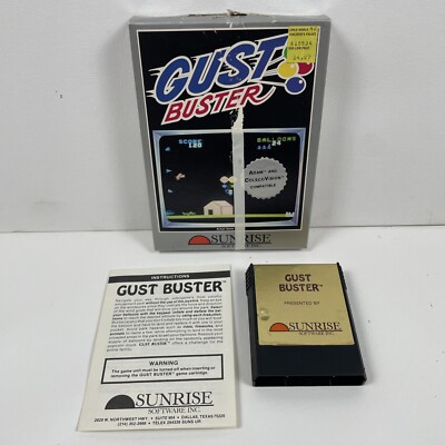 Jeu Gust Buster Sunrise Software Pour ColecoVision, édition Pepper II, Rétrogaming, Bon état