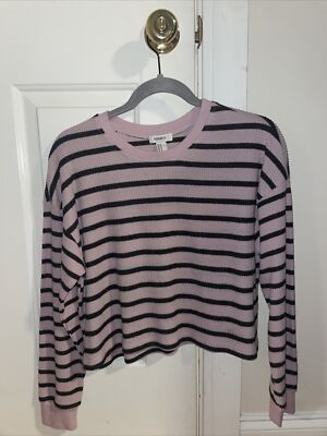 forever 21 purple and black striped sweater