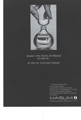 REKLAME 1969 COTY Parfum MASUMI