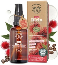 BIONOBLE Huile de Ricin Bio Pressée à Froid 100% Naturelle Favorise la Pousse