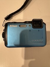 Nikon CoolPix AW120 16MP Waterproof Shockproof GPS Wi-Fi Blue Digital Camera