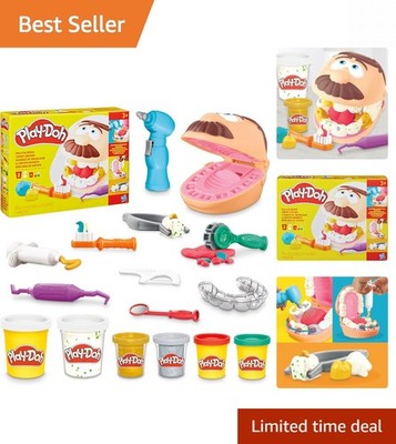 Fun & Educational Pediatric Dentist Toy - 10 Tools & Assorted Colors for Kids 3+