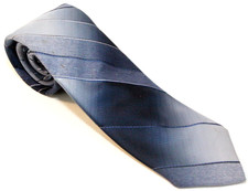 Lilly Dache Necktie Blue Stripe Vintage Skinny Retro 56" x 3"