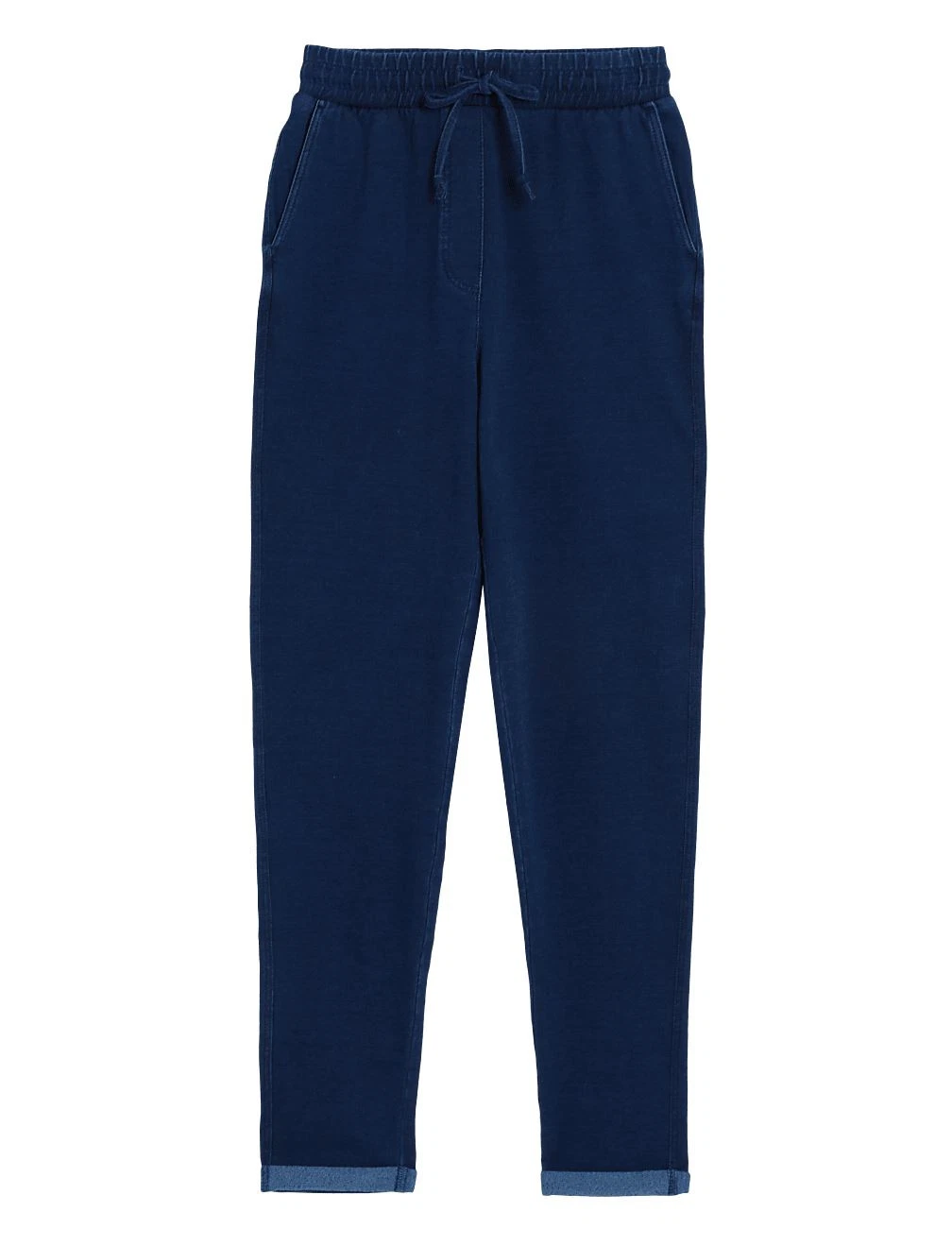 M&S Tapered joggers Jersey Denim Ankle Grazer Ladies High Waist Stretch Pant